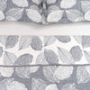 Gray Leafy Dreams Bedspread Set with pillowcases