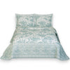 Palm City Bedspread Set in green with palm design