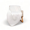 White stripe throw blanket on chair