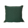 Green cozy stripe throw pillow