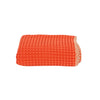Folded orange waffle throw blanket