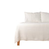 White waffle throw blanket on bed