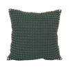 Green waffle throw pillow