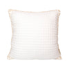 Ivory waffle throw pillow